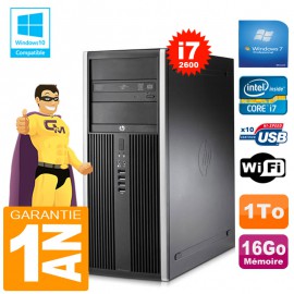 PC Tour HP Compaq 8200 Core I7-2600 Ram 16Go Disque 1 To Graveur DVD Wifi W7