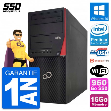 PC Tour Fujitsu Esprimo P920 Intel G3220 RAM 16Go SSD 960Go Windows 10 Wifi