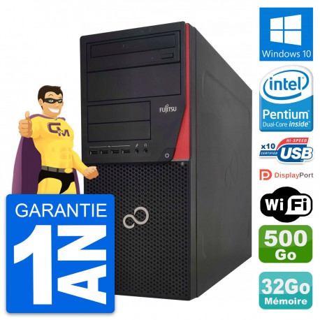 PC Tour Fujitsu Esprimo P920 Intel G3220 RAM 32Go Disque 500Go Windows 10 Wifi