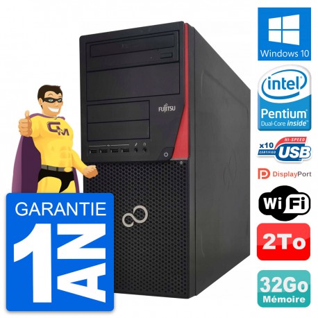 PC Tour Fujitsu Esprimo P920 Intel G3220 RAM 32Go Disque Dur 2To Windows 10 Wifi