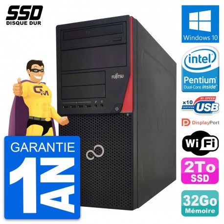 PC Tour Fujitsu Esprimo P920 Intel G3220 RAM 32Go SSD 2To Windows 10 Wifi