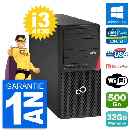 PC Tour Fujitsu Esprimo P920 Intel i3-4130 RAM 32Go Disque 500Go Windows 10 Wifi