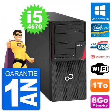 PC Tour Fujitsu Esprimo P920 Core i5-4570 RAM 8Go Disque Dur 1To Windows 10 Wifi
