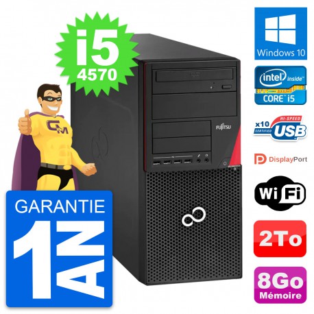 PC Tour Fujitsu Esprimo P920 Core i5-4570 RAM 8Go Disque Dur 2To Windows 10 Wifi