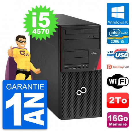 PC Tour Fujitsu Esprimo P920 Core i5-4570 RAM 16Go Disque 2To Windows 10 Wifi