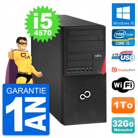 PC Tour Fujitsu Esprimo P920 Core i5-4570 RAM 32Go Disque 1To Windows 10 Wifi