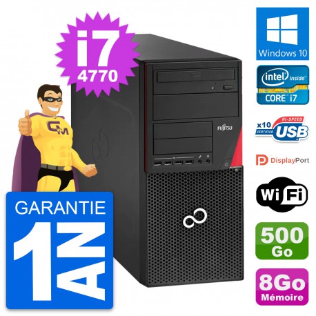 PC Tour Fujitsu Esprimo P920 Intel i7-4770 RAM 8Go Disque 500Go Windows 10 Wifi