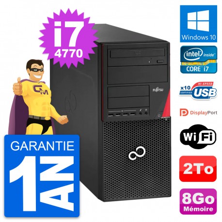 PC Tour Fujitsu Esprimo P920 Core i7-4770 RAM 8Go Disque Dur 2To Windows 10 Wifi