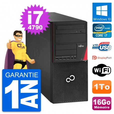 PC Tour Fujitsu Esprimo P920 Core i7-4790 RAM 16Go Disque 1To Windows 10 Wifi