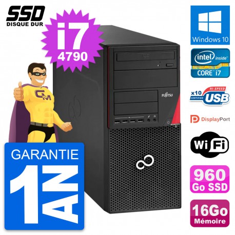 PC Tour Fujitsu Esprimo P920 Intel i7-4790 RAM 16Go SSD 960Go Windows 10 Wifi
