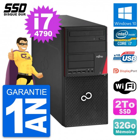 PC Tour Fujitsu Esprimo P920 Intel Core i7-4790 RAM 32Go SSD 2To Windows 10 Wifi