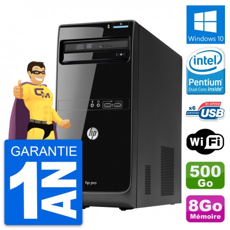 PC Tour HP Pro 3400 MT Intel Pentium G630 RAM 8Go Disque 500Go Windows 10 Wifi