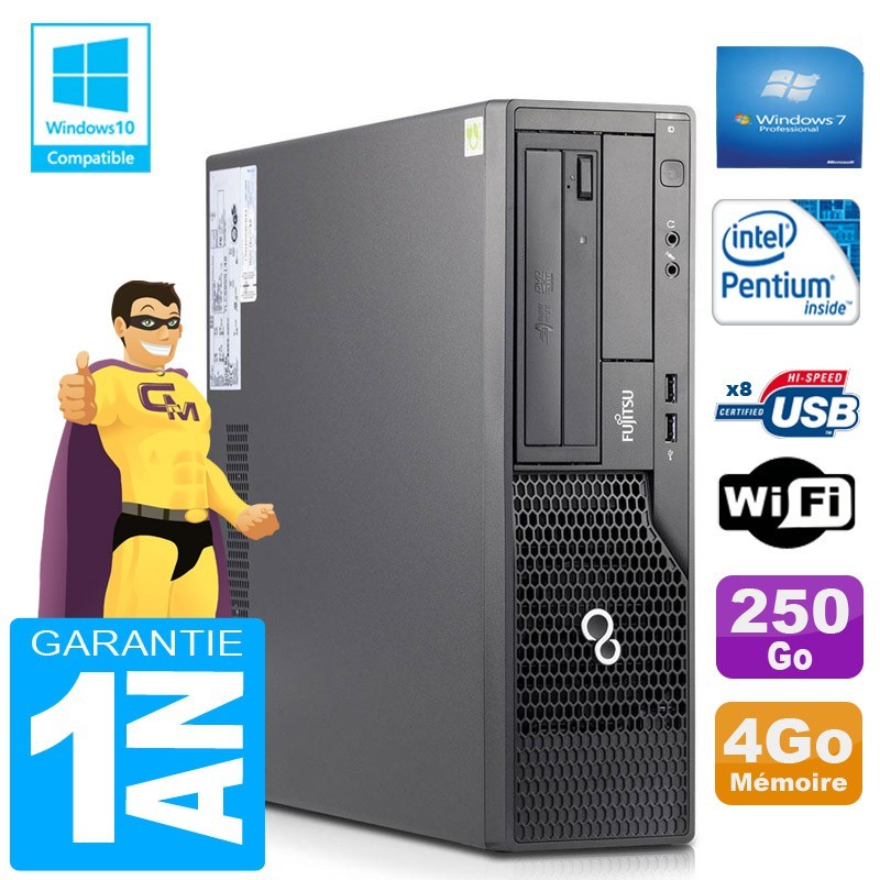 PC Fujitsu Esprimo P400 Intel G630 RAM 4Go DD 250Go Windows XP - Reconditionné