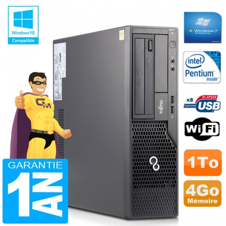PC Fujitsu Esprimo E500 E85+ SFF Intel G640 RAM 4Go Disque 1 To Wifi W7