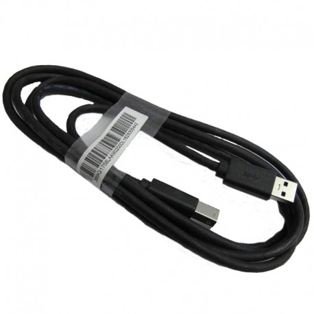 Câble Dell 389G1758LAAM0200DL 5KL2E05502 Type A B USB 3.0 Super Speed Noir NEUF