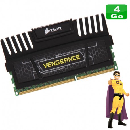 4Go RAM Corsair Vengeance CMZ4GX3M1A1600C9 (1x4Go) DDR3 12800U 2Rx8 PC Bureau