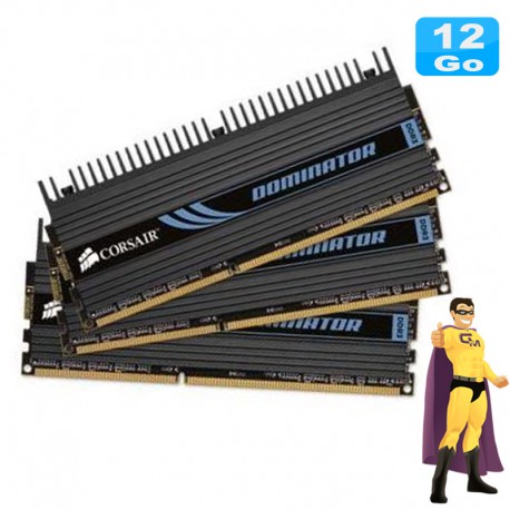 12Go RAM Corsair Dominator CMP12GX3M3A1600C9 (3x4Go) DDR3 12800U 2Rx8 PC Bureau