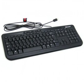 Clavier PC AZERTY Noir USB Microsoft Keyboard 600 1576 X880609-004 107 Touches