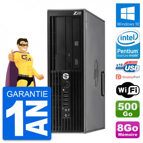 PC HP WorkStation Z220 SFF Pentium G2020 RAM 8Go Disque 500Go Windows 10 Wifi
