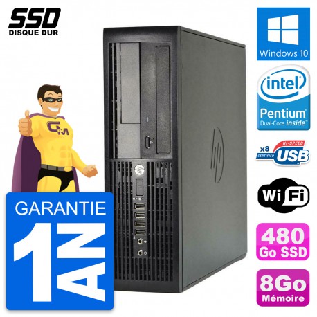 PC HP Pro 4300 SFF Intel Pentium G2020 RAM 8Go SSD 480Go Windows 10 Wifi