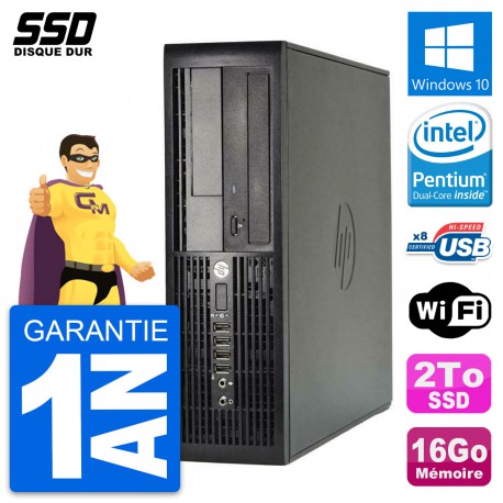 PC HP Pro 4300 SFF Intel Pentium G2020 RAM 16Go SSD 2To Windows 10 Wifi