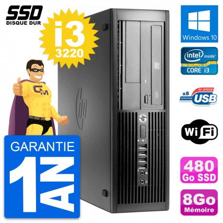 PC HP Pro 4300 SFF Intel Core i3-3220 RAM 8Go SSD 480Go Windows 10 Wifi