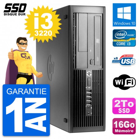 PC HP Pro 4300 SFF Intel Core i3-3220 RAM 16Go SSD 2To Windows 10 Wifi