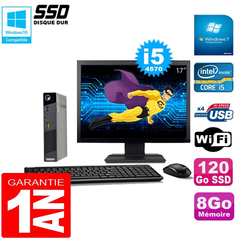 Mini PC Lenovo M73 Tiny Core I5 8 GB de RAM 256 ssd Win