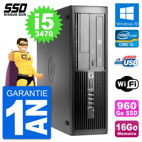 PC HP Pro 4300 SFF Intel Core i5-3470 RAM 16Go SSD 960Go Windows 10 Wifi