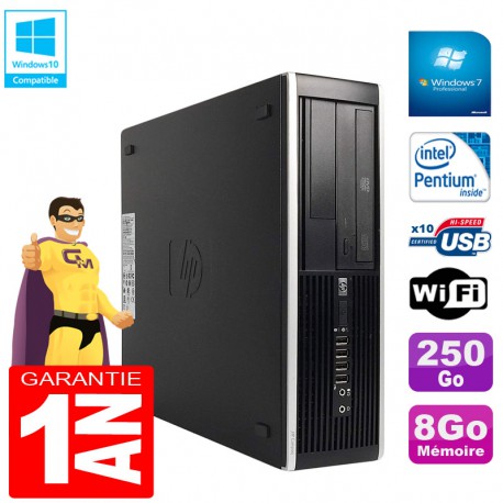 PC HP Compaq Pro 6300 SFF G630 RAM 8Go Disque 250Go Graveur DVD Wifi W7