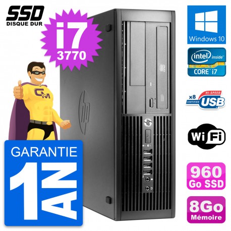 PC HP Pro 4300 SFF Intel Core i7-3770 RAM 8Go SSD 960Go Windows 10 Wifi