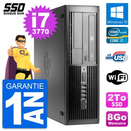 PC HP Pro 4300 SFF Intel Core i7-3770 RAM 8Go SSD 2To Windows 10 Wifi