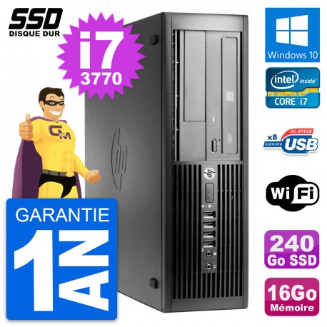 PC HP Pro 4300 SFF Intel Core i7-3770 RAM 16Go SSD 240Go Windows 10 Wifi