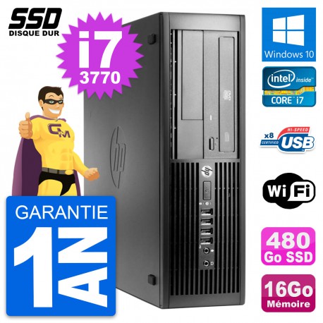 PC HP Pro 4300 SFF Intel Core i7-3770 RAM 16Go SSD 480Go Windows 10 Wifi