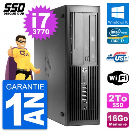 PC HP Pro 4300 SFF Intel Core i7-3770 RAM 16Go SSD 2To Windows 10 Wifi