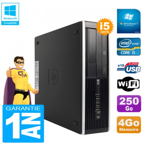 PC HP Compaq Pro 6300 SFF I5-3470 RAM 4Go Disque 250Go Graveur DVD Wifi W7