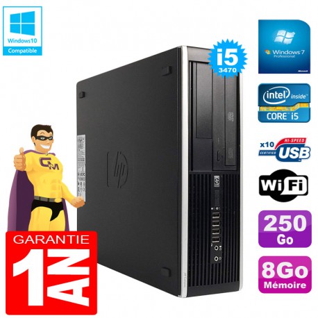 PC HP Compaq Pro 6300 SFF I5-3470 RAM 8Go Disque 250Go Graveur DVD Wifi W7