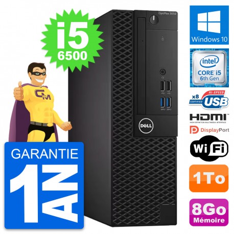 PC Dell OptiPlex 3050 SFF Intel i5-6500 RAM 8Go Disque 1To HDMI Windows 10 Wifi
