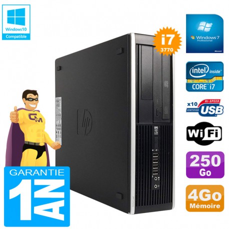 PC HP Compaq Pro 6300 SFF I7-3770 RAM 4Go Disque 250Go Graveur DVD Wifi W7