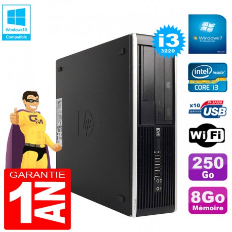 PC HP Compaq Pro 6300 SFF I3-3220 RAM 8Go Disque 250Go Graveur DVD Wifi W7