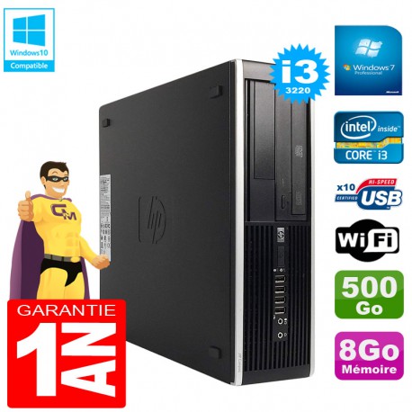 PC HP Compaq Pro 6300 SFF I3-3220 RAM 8Go Disque 500Go Graveur DVD Wifi W7