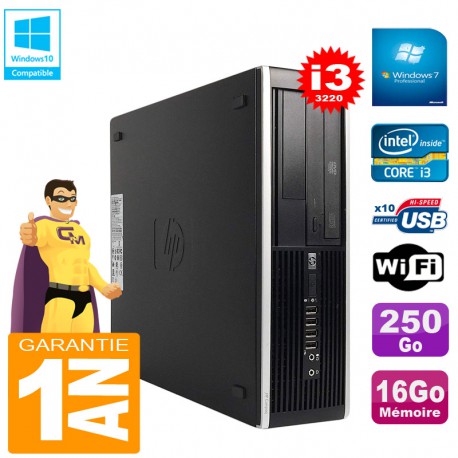 PC HP Compaq Pro 6300 SFF I3-3220 RAM 16Go Disque 250Go Graveur DVD Wifi W7