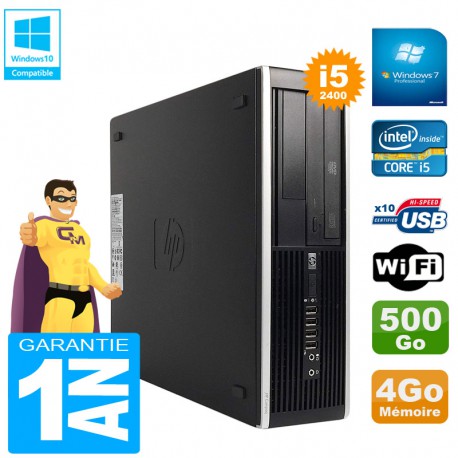 PC HP Compaq Pro 6300 SFF I5-2400 RAM 4Go Disque 500Go Graveur DVD Wifi W7