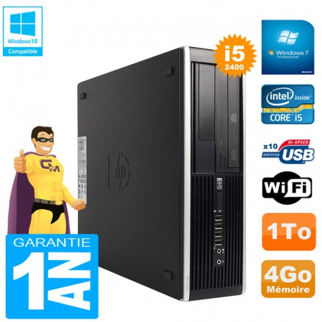 PC HP Compaq Pro 6300 SFF I5-2400 RAM 4Go Disque 1To Graveur DVD Wifi W7