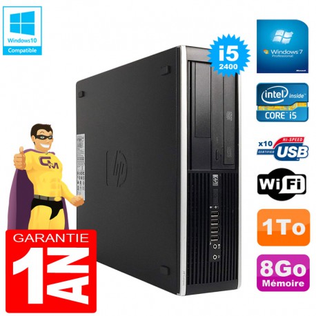 PC HP Compaq Pro 6300 SFF I5-2400 RAM 8Go Disque 1To Graveur DVD Wifi W7