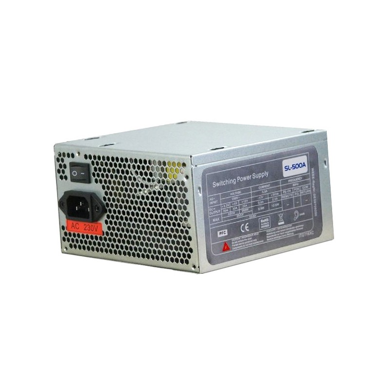 Alimentation PC Inter-Tech SL-500A ITG116XC 500W ATX Power Supply SATA  Molex - MonsieurCyberMan