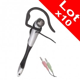 Lot x10 Casque Micro Point of View R-720172-1 Notebook Headset With Microphone
