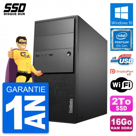 PC Tour Lenovo ThinkCentre M800 Pentium G4400 RAM 16Go SSD 2To Windows 10 Wifi