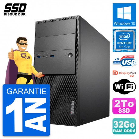 PC Tour Lenovo ThinkCentre M800 Pentium G4400 RAM 32Go SSD 2To Windows 10 Wifi