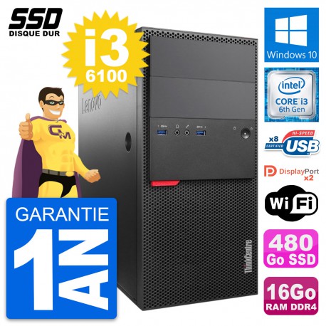 PC Tour Lenovo ThinkCentre M800 Intel i3-6100 RAM 16Go SSD 480Go Windows 10 Wifi